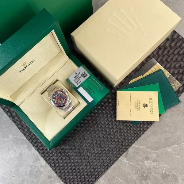 롤렉스 오이스터 퍼페츄얼 41 컬러 다이얼 오토매틱 워치