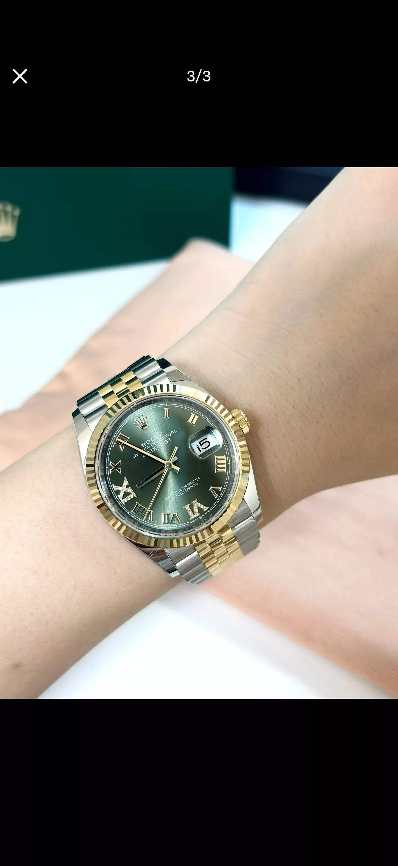 롤렉스 데이트저스트 36mm 로마 다이얼 메탈 워치 상세 이미지 14