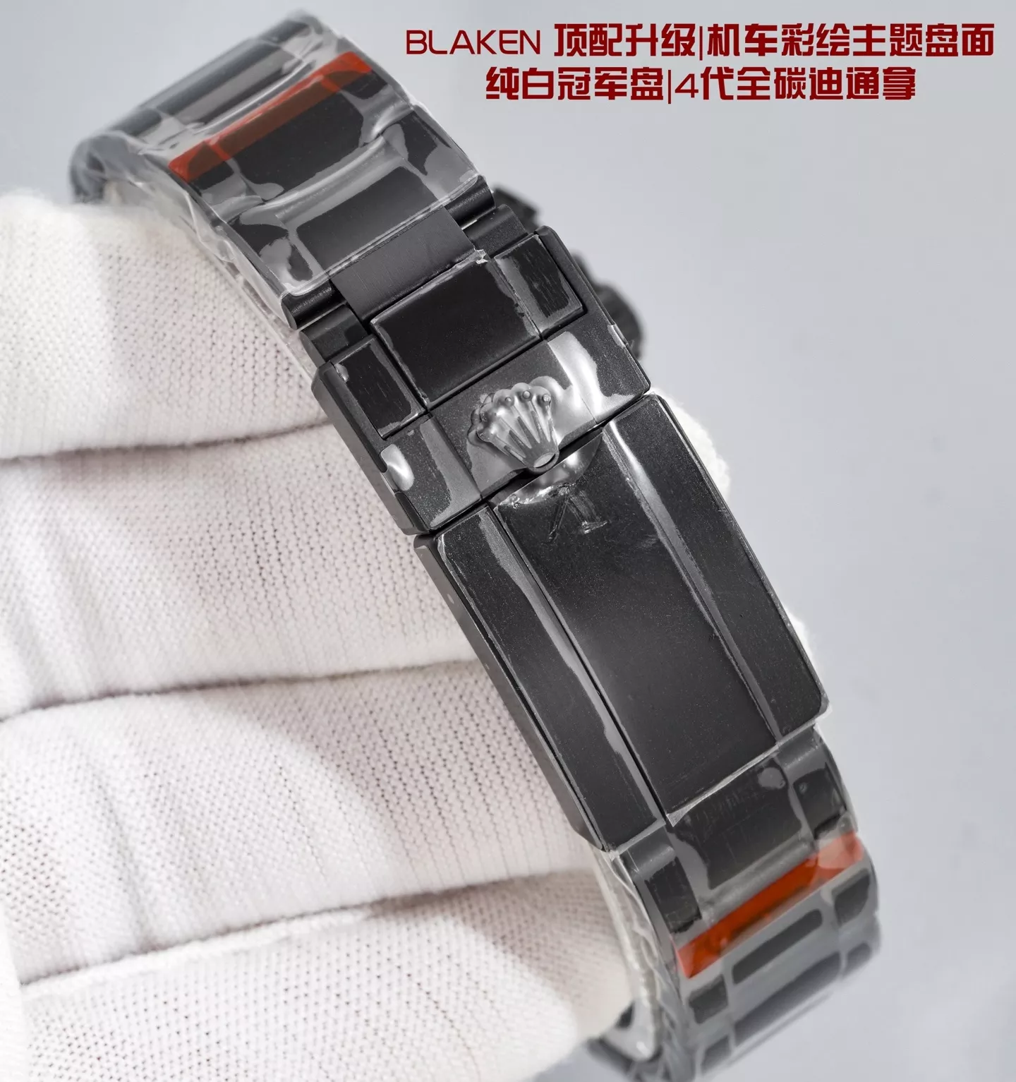 롤렉스 헐크 테마 듀얼 다이얼 40mm 카본 크로노그래프 워치 상세 이미지 9