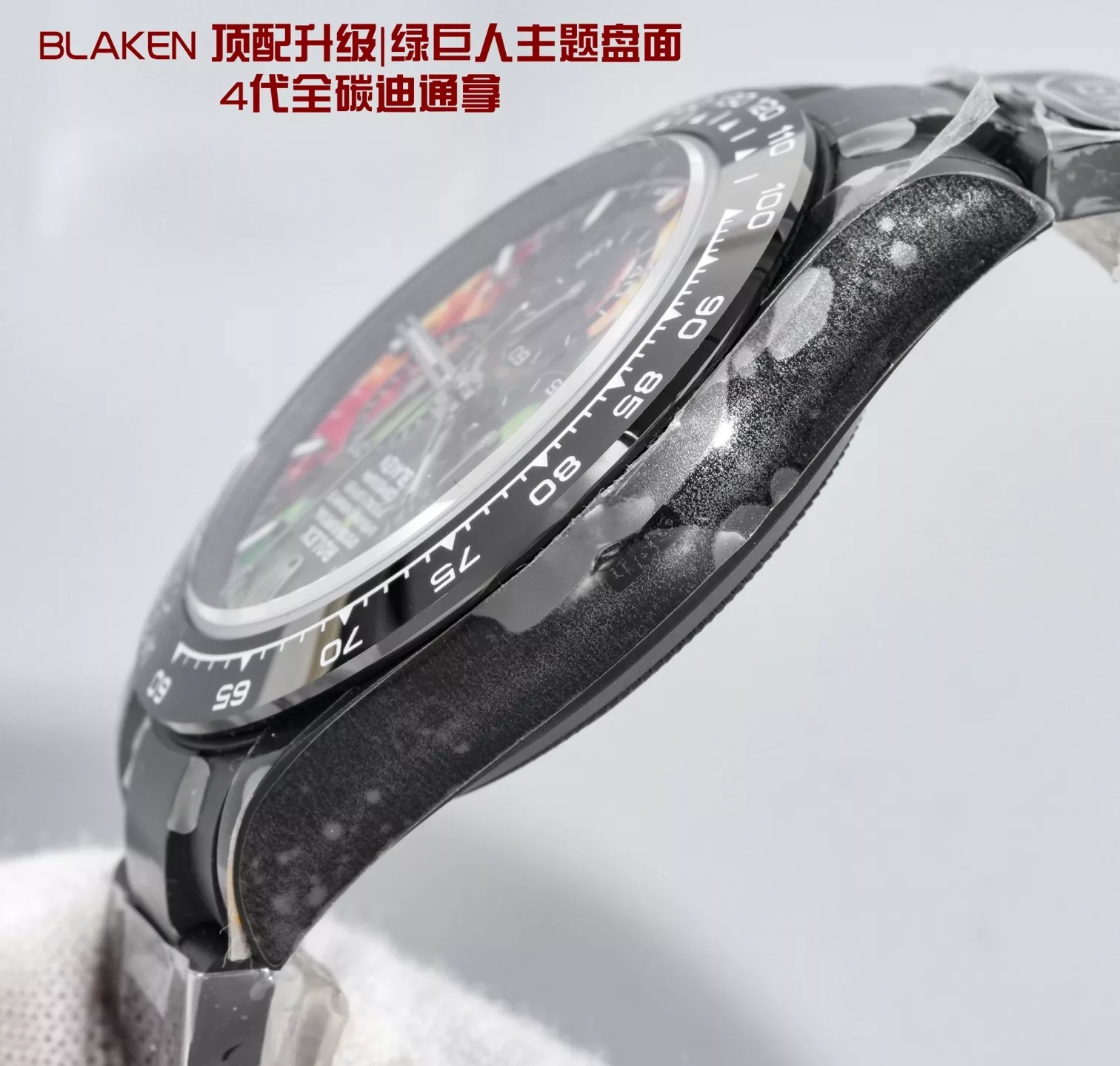 롤렉스 데이토나 40mm 헐크 테마 카본 크로노그래프 워치 상세 이미지 6