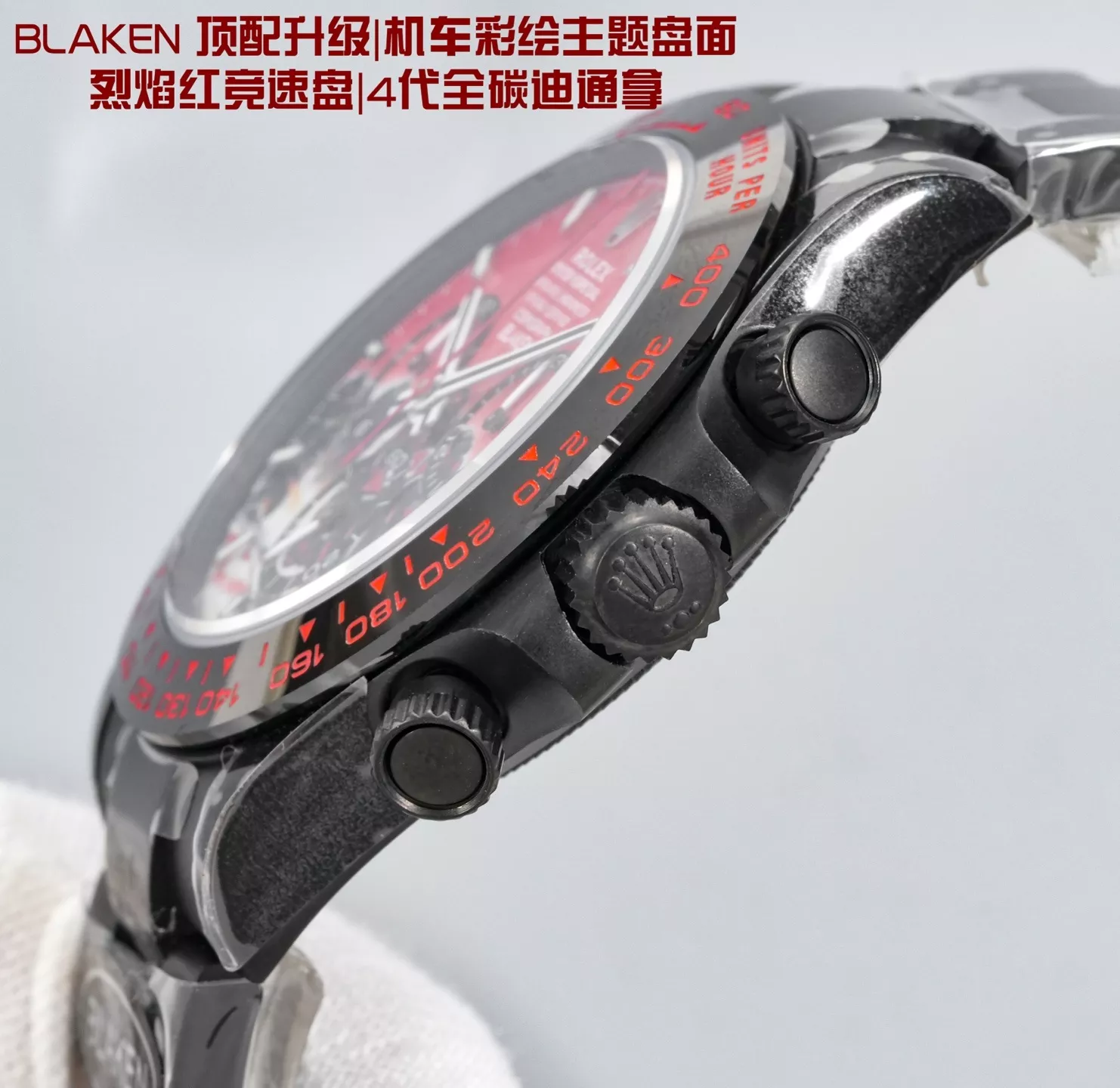 롤렉스 블레이큰 헐크 테마 풀카본 40mm 크로노그래프 워치 상세 이미지 5