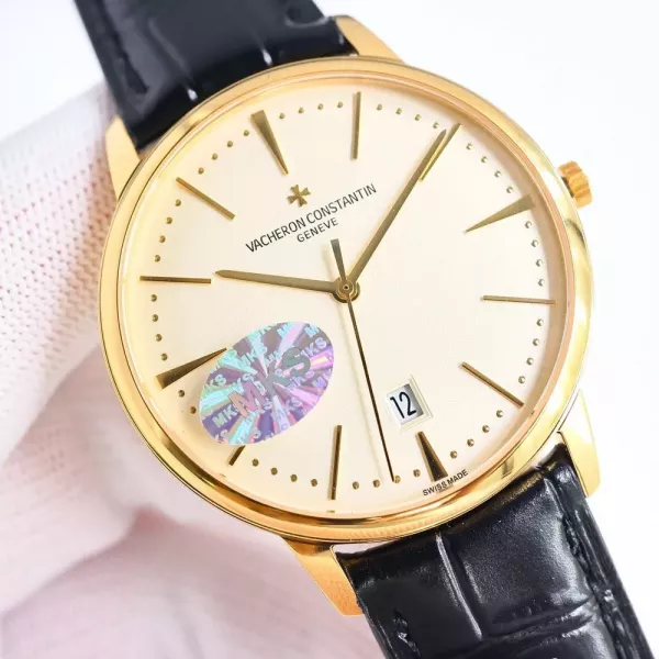 바쉐론콘스탄틴 패트리모니 40mm 송아지가죽 자동 기계식 워치