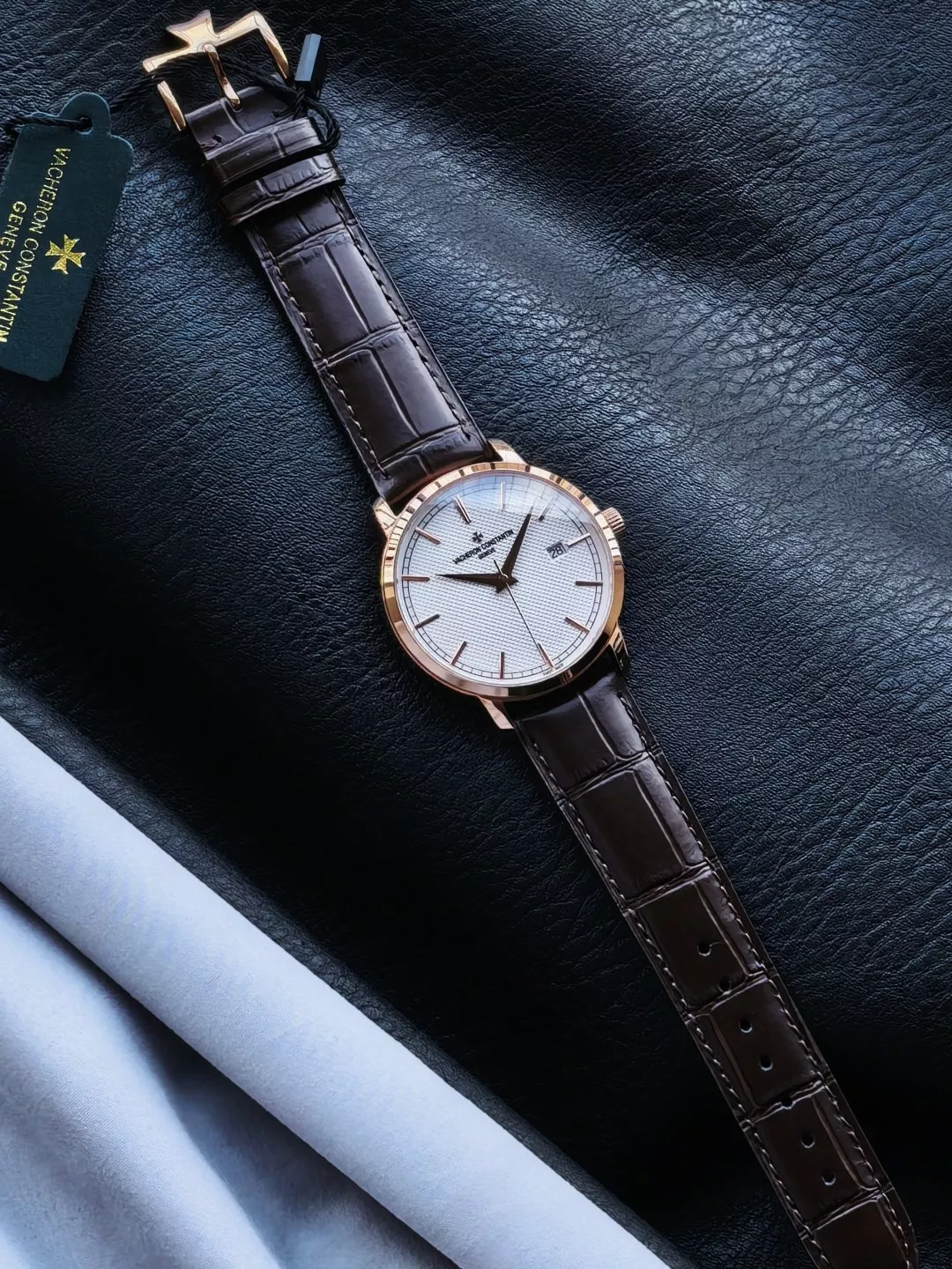 바쉐론콘스탄틴 트래디션 40mm 오토매틱 가죽 스트랩 워치 상세 이미지 5