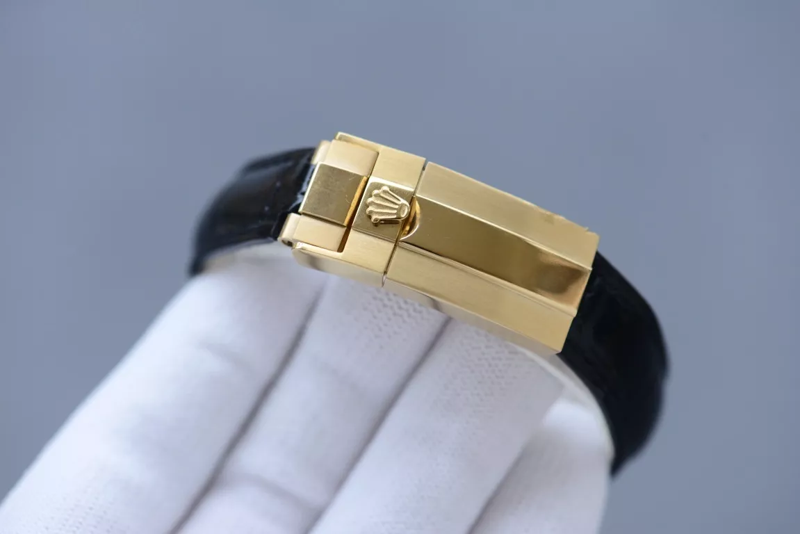 롤렉스 풀다이아 다이얼 사파이어 크리스탈 32mm 가죽 워치 상세 이미지 8