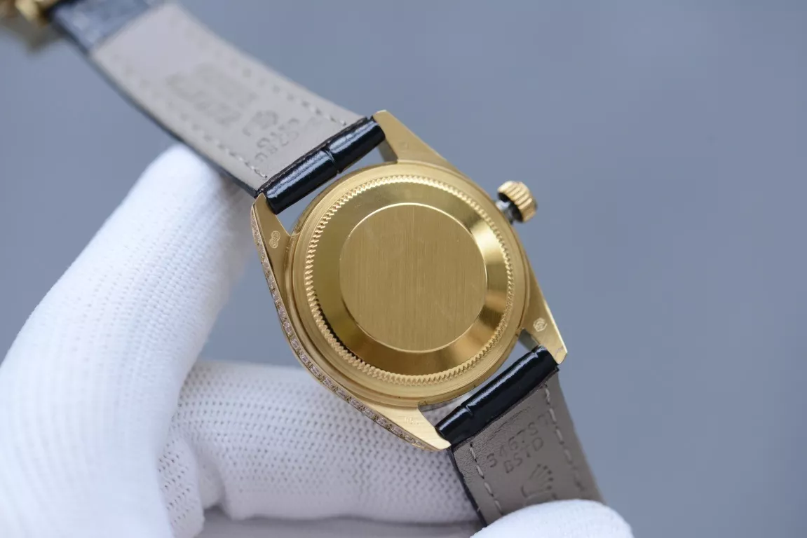 롤렉스 풀다이아 다이얼 사파이어 크리스탈 32mm 가죽 워치 상세 이미지 9