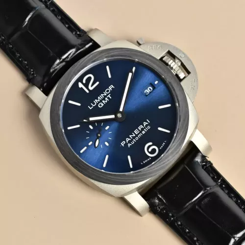 파네라이 루미노르 GMT 41mm 자동 기계식 가죽 워치