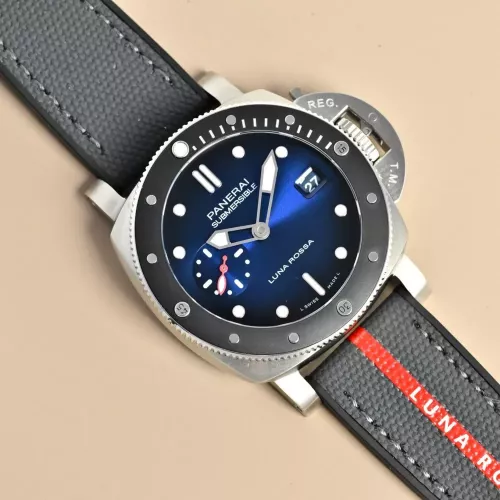 파네라이 T17 루나 로사 41mm 우레탄 스트랩 오토매틱 워치