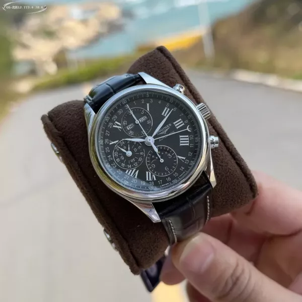 론진 마스터 컬렉션 문페이즈 42mm 오토매틱 워치