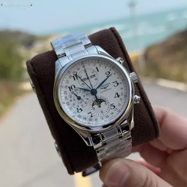 론진 마스터 컬렉션 문페이즈 42mm 메탈 오토매틱 워치