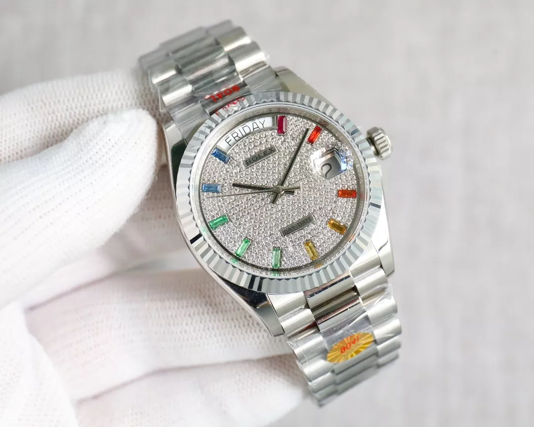 롤렉스 보석 다이얼 36mm 오토매틱 메탈 워치 상세 이미지 3