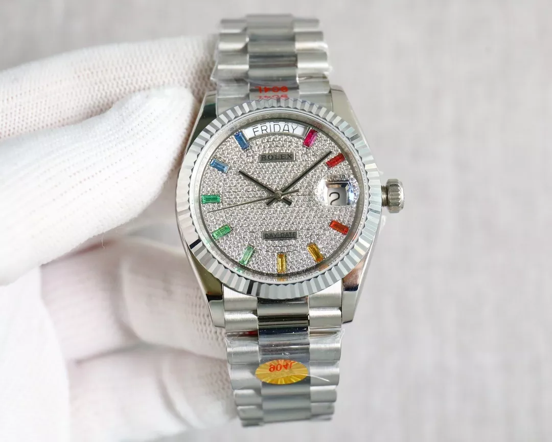롤렉스 보석 다이얼 36mm 오토매틱 메탈 워치 상세 이미지 11
