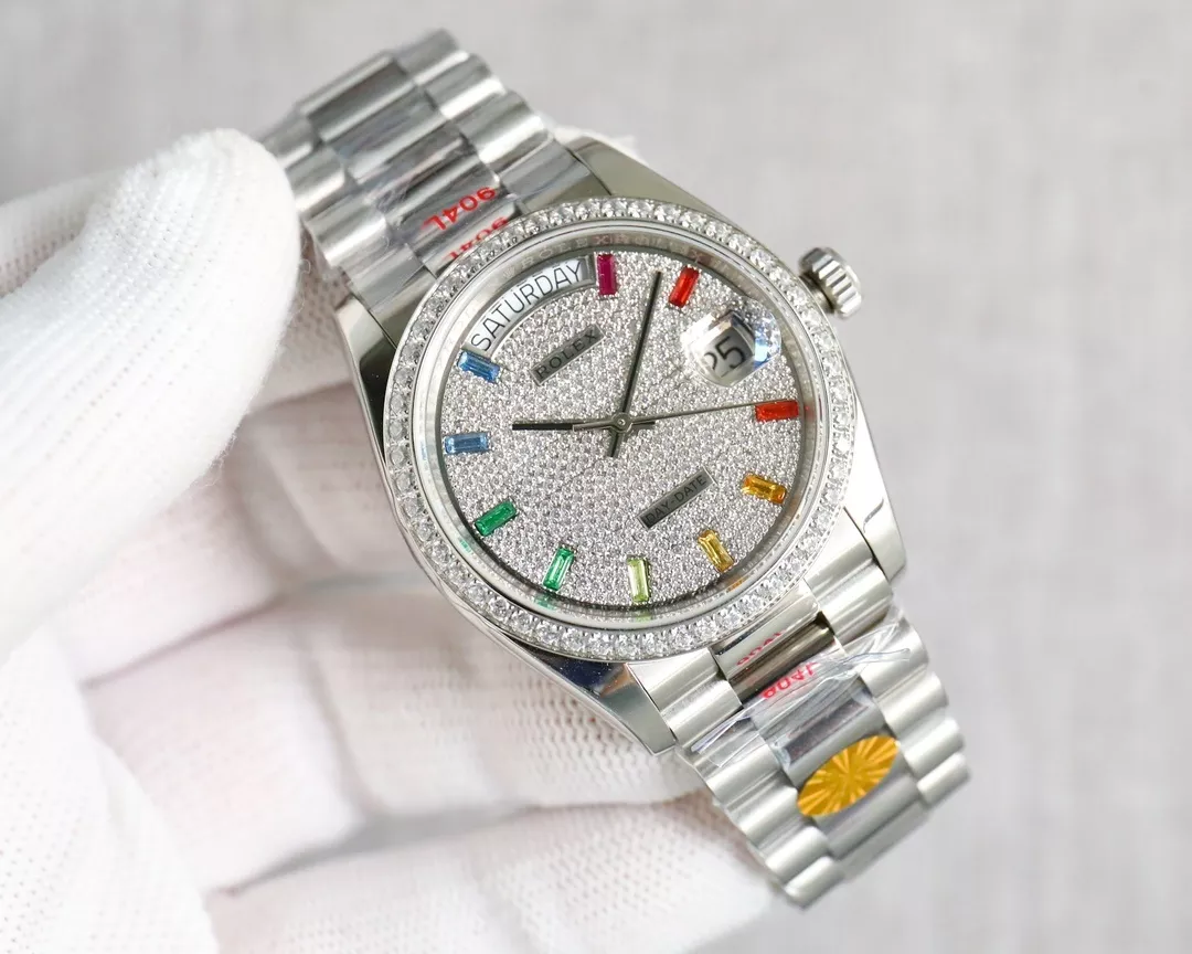 롤렉스 보석 다이얼 36mm 오토매틱 메탈 워치 상세 이미지 2