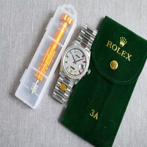롤렉스 보석 다이얼 36mm 오토매틱 메탈 워치