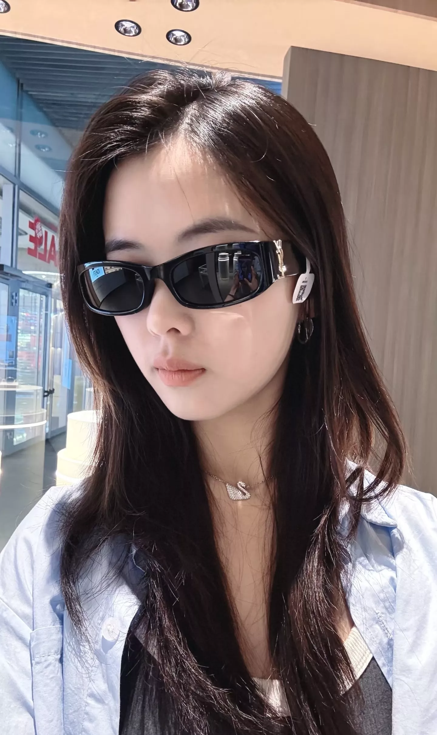 입생로랑 SL M152/F 슬림 렉탱글 아세테이트 선글라스 상세 이미지 82