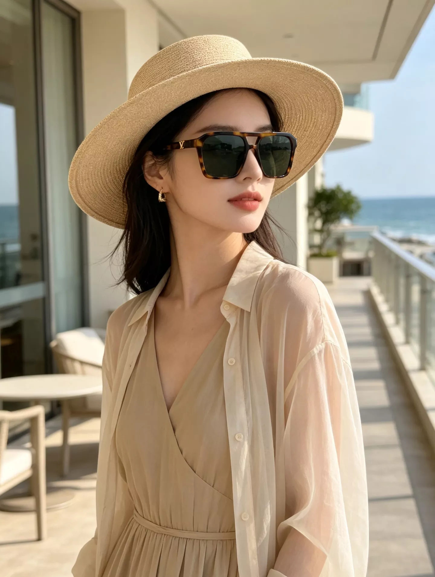 루이비통 히트 라지 스퀘어 로고 선글라스 상세 이미지 132