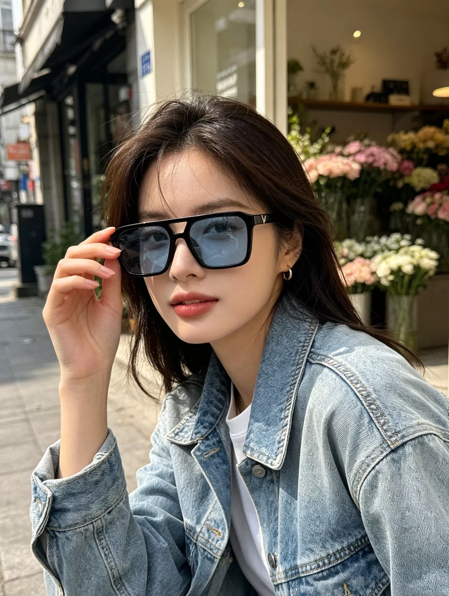 루이비통 히트 라지 스퀘어 로고 선글라스 상세 이미지 130