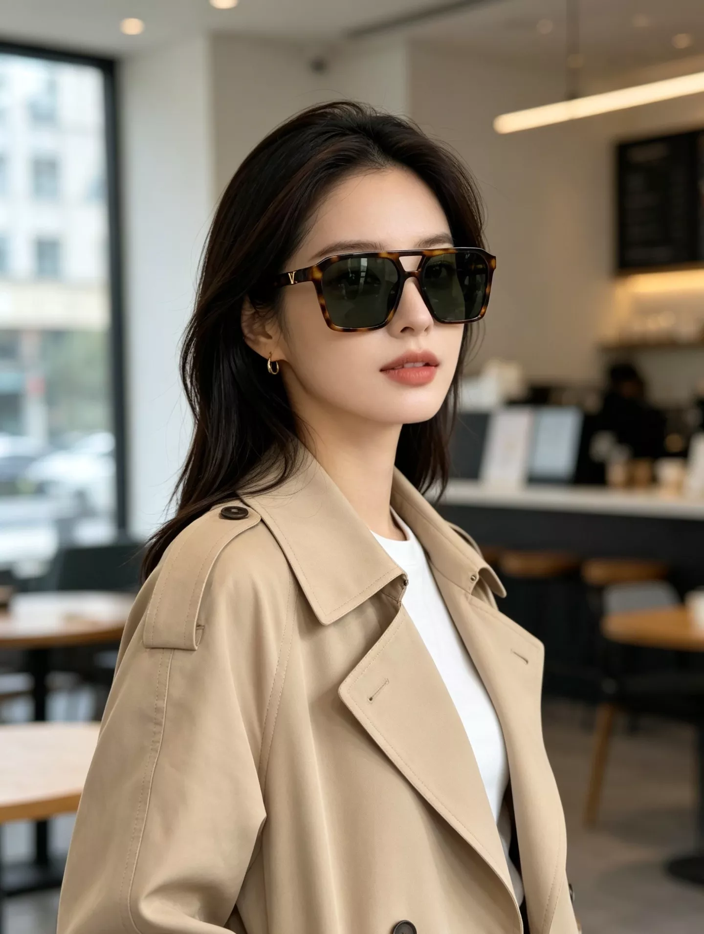 루이비통 히트 라지 스퀘어 로고 선글라스 상세 이미지 127