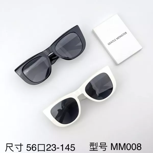 젠틀몬스터 MM008 화이트 스티치 포인트 캣아이 선글라스