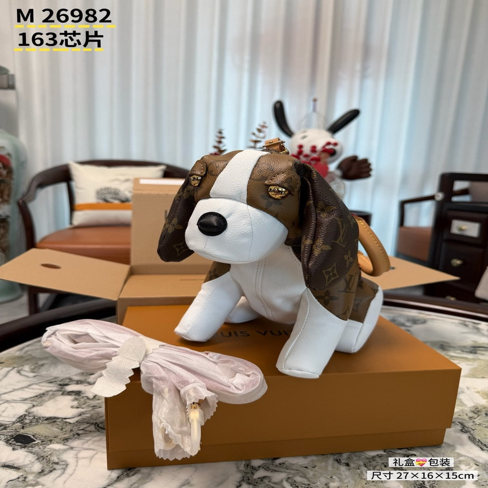 루이비통 비글 푸치 모노그램 캔버스 토트백