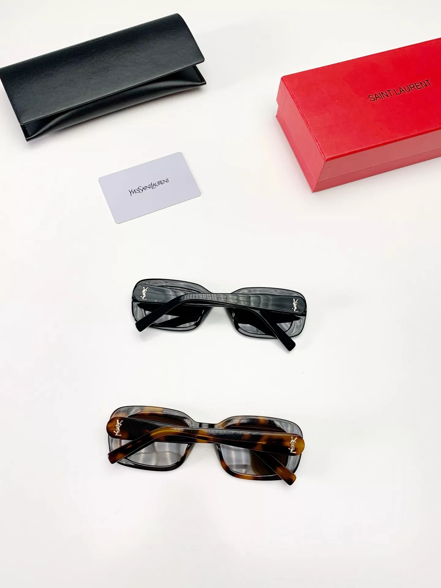 입생로랑 SLM130/F YSL 로고 슬림 렉탱글 선글라스 상세 이미지 2
