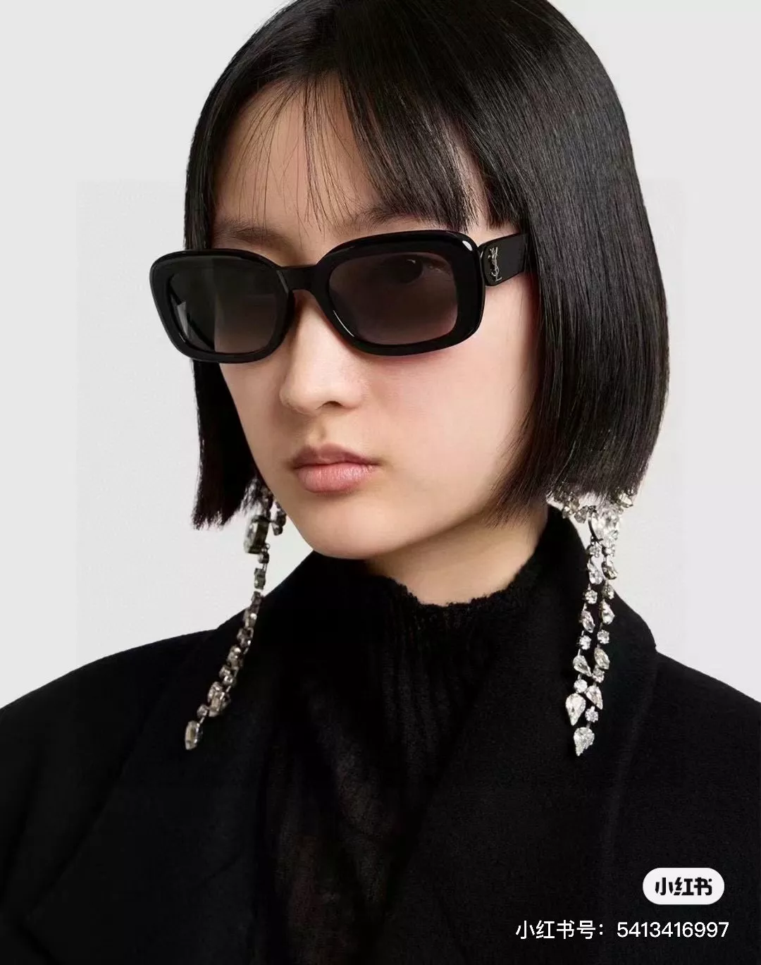 입생로랑 SLM130/F YSL 로고 슬림 렉탱글 선글라스 상세 이미지 35