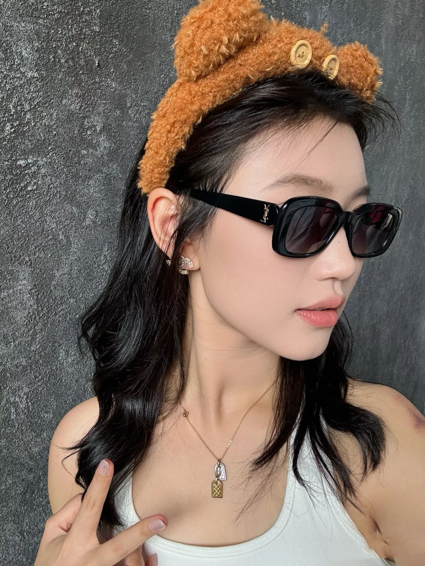 입생로랑 SLM130/F YSL 로고 슬림 렉탱글 선글라스 상세 이미지 38