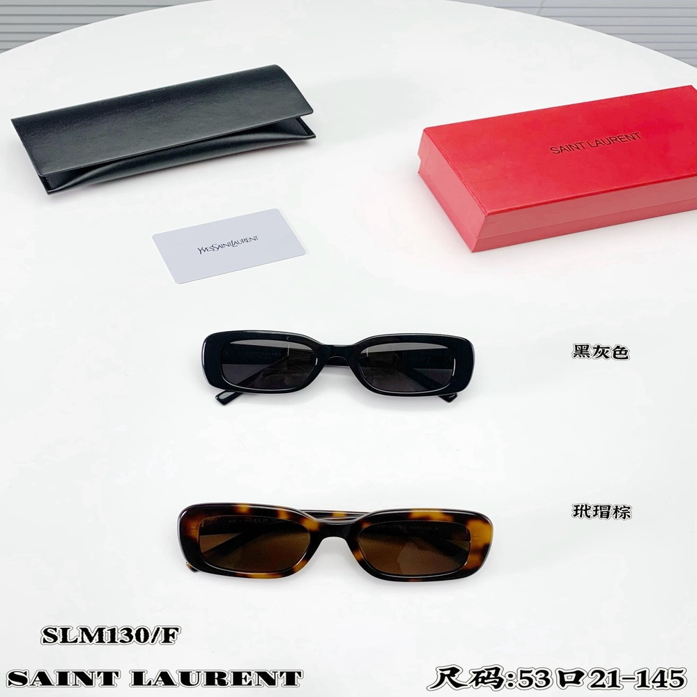 입생로랑 SLM130/F YSL 로고 슬림 렉탱글 선글라스