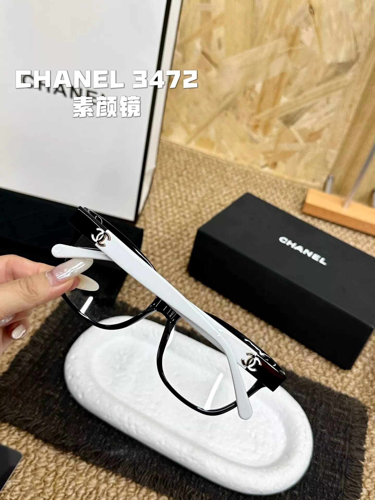샤넬 3472 투톤 템플 판재 안경 프레임 상세 이미지 9