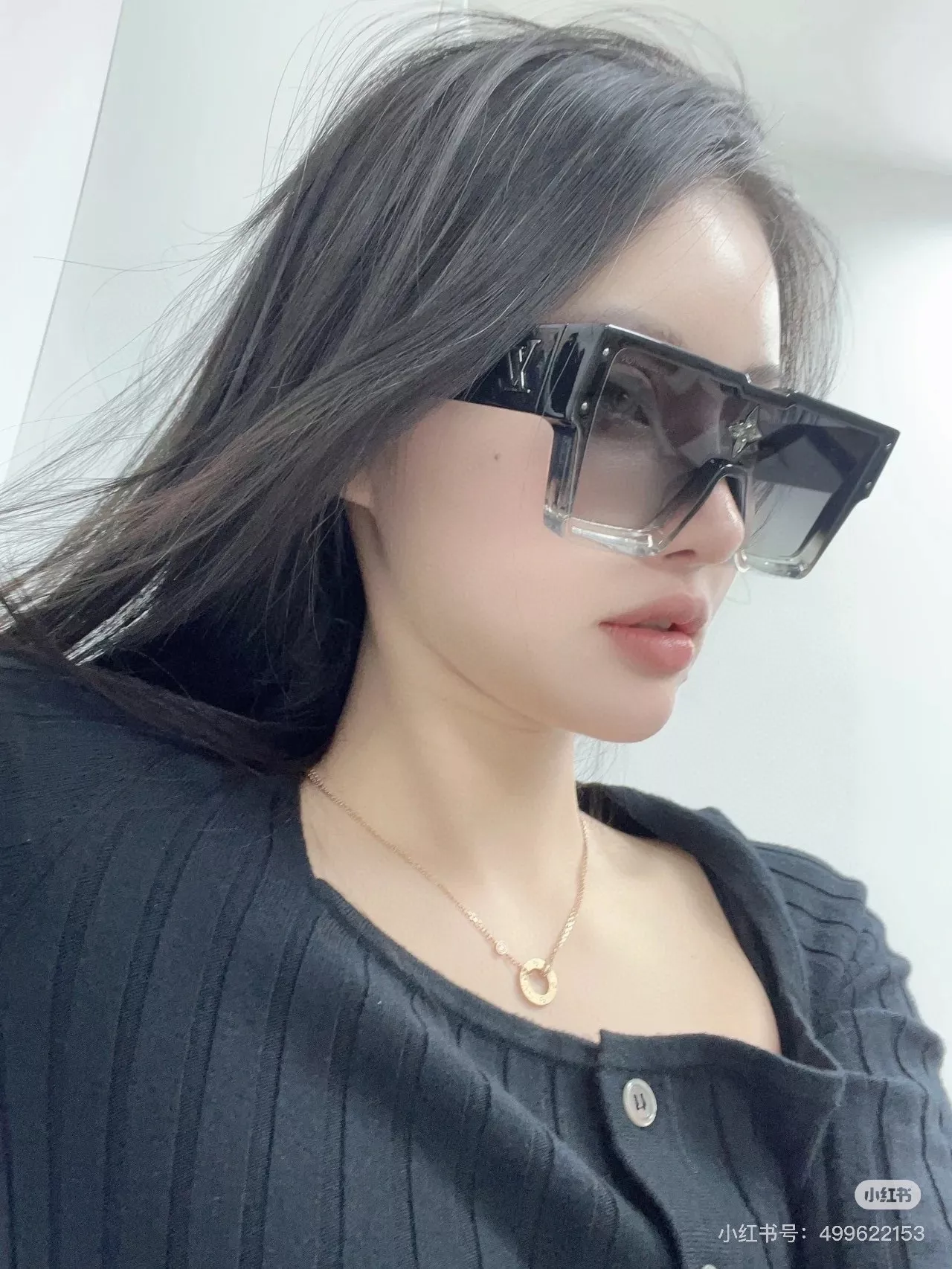 루이비통 LV6007 로고 포인트 보드 소재 쉴드 선글라스 상세 이미지 11