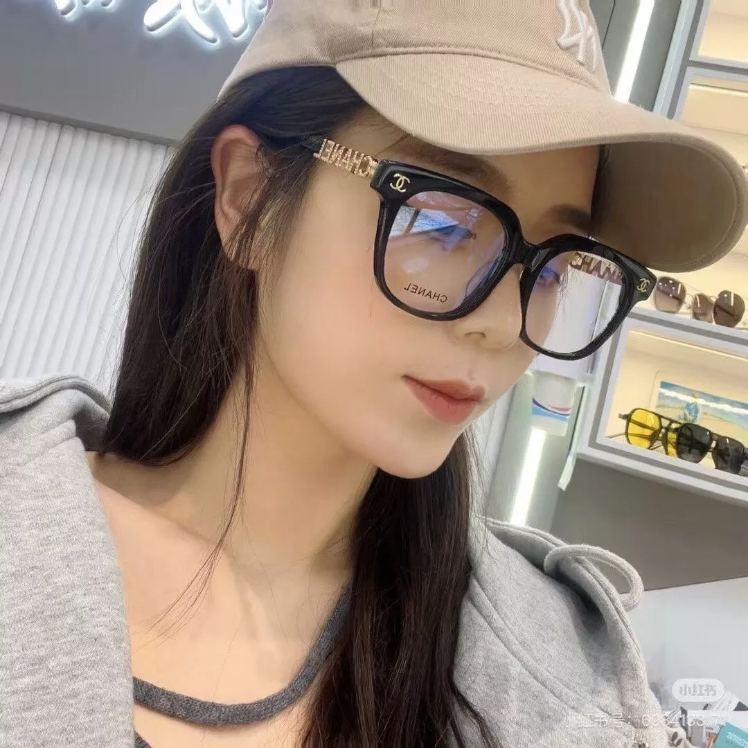샤넬 로고 포인트 나일론 스퀘어 블루라이트 안경 상세 이미지 12