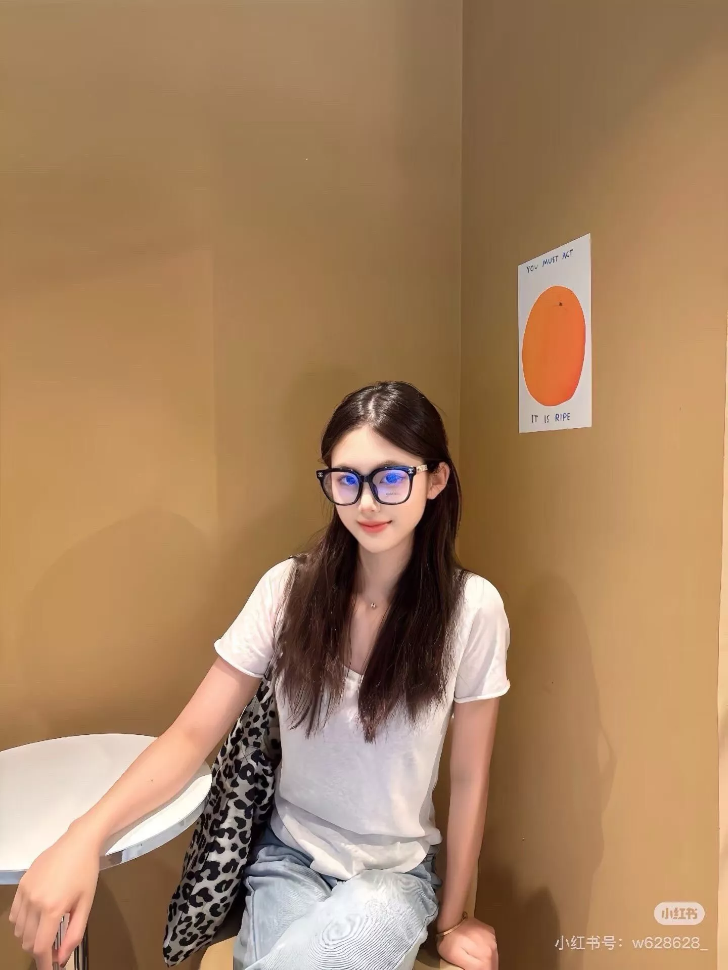 샤넬 로고 포인트 나일론 스퀘어 블루라이트 안경 상세 이미지 10