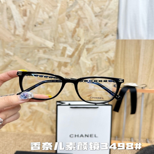 샤넬 체인 템플 블랙 보드 프레임 안경