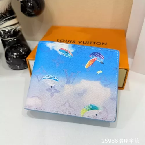 루이비통 슬렌더 패러글라이더 블루 모노그램 코팅 캔버스 반지갑