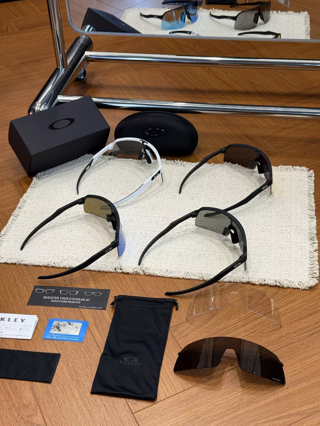 오클리 무테 일체형 프리즘 코팅 스포츠 선글라스 상세 이미지 5