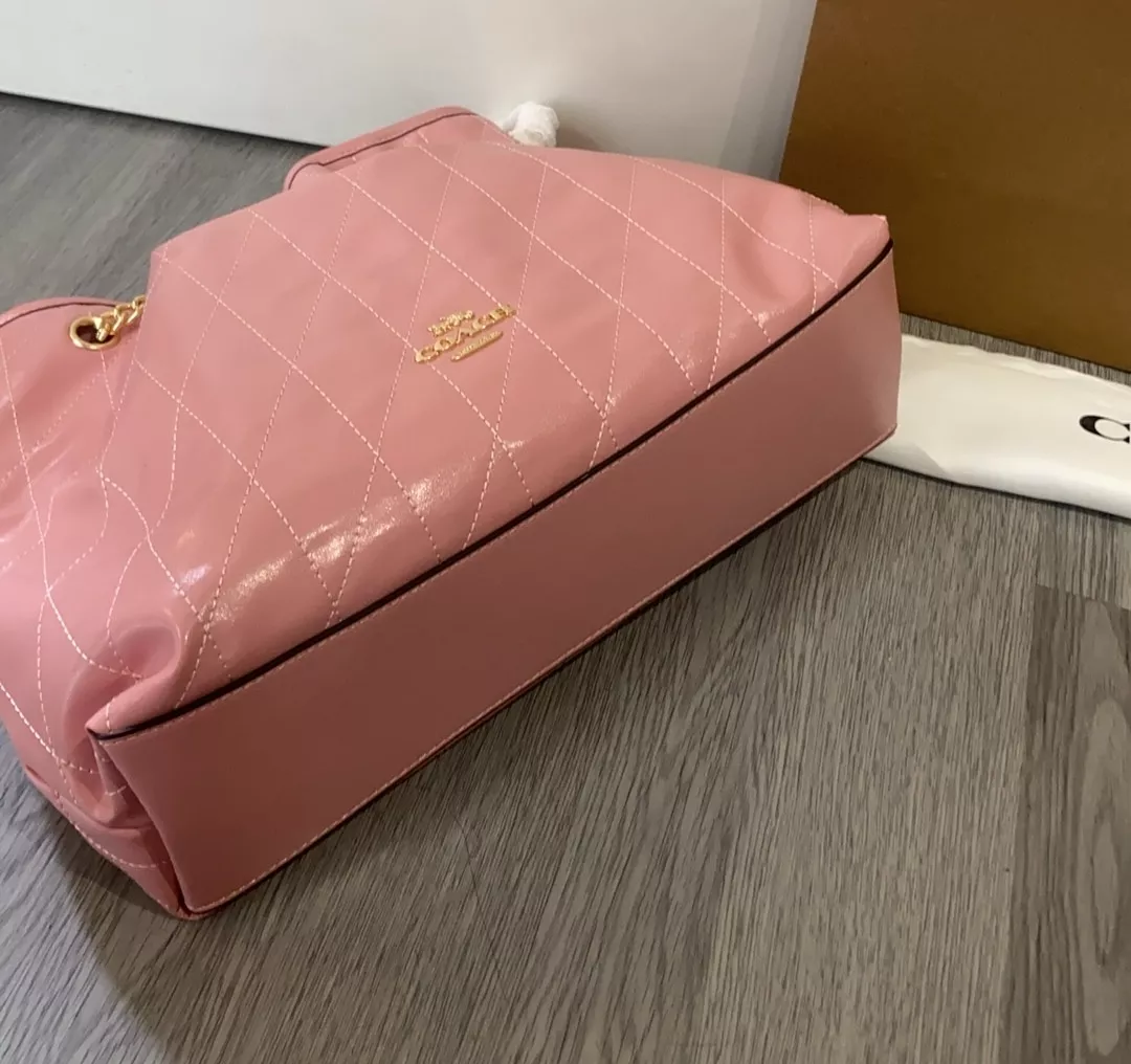코치 에블린 중형 오일왁스 레더 겨드랑이 숄더백 상세 이미지 7