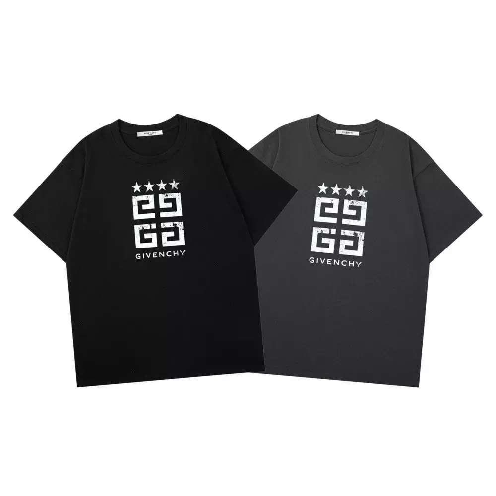 지방시 로고 프린트 코튼 반소매 티셔츠
