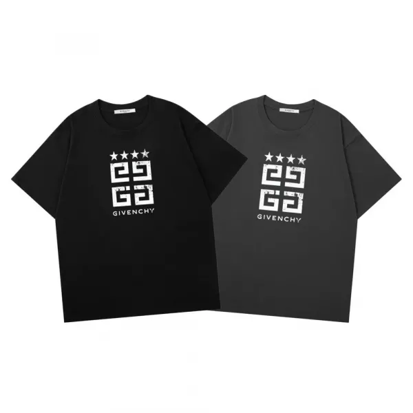 지방시 로고 프린트 코튼 반소매 티셔츠