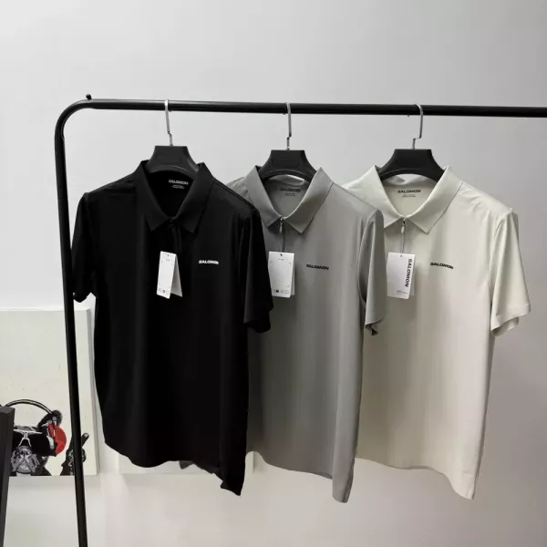 살로몬 아이스 쿨링 반집업 기능성 반소매 폴로 셔츠