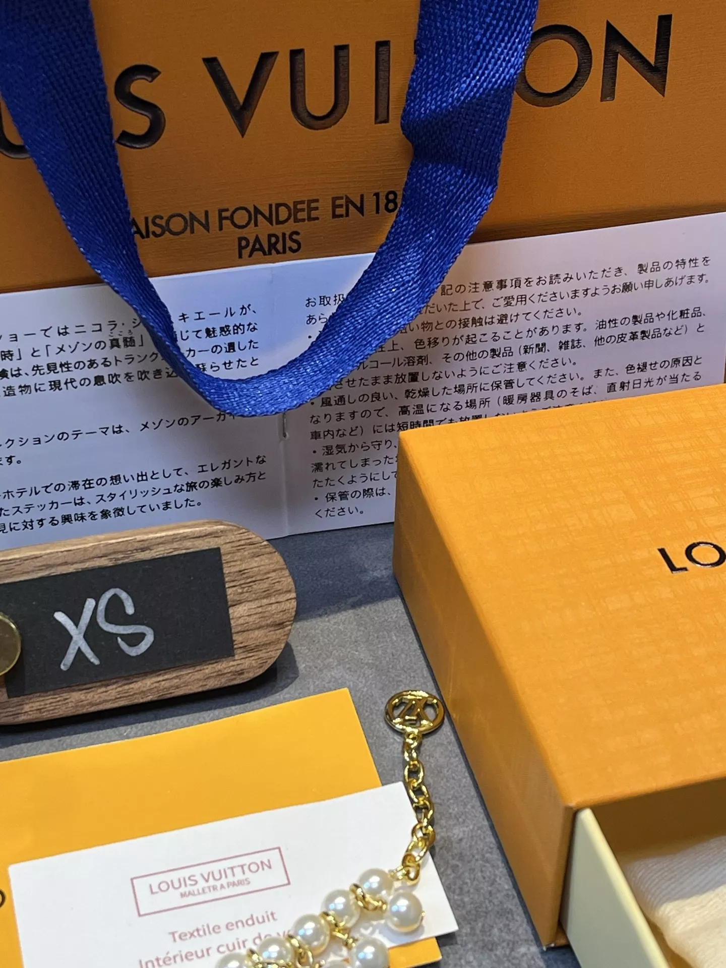 루이비통 로고 포인트 두꺼운 도금 체인 팔찌 상세 이미지 6