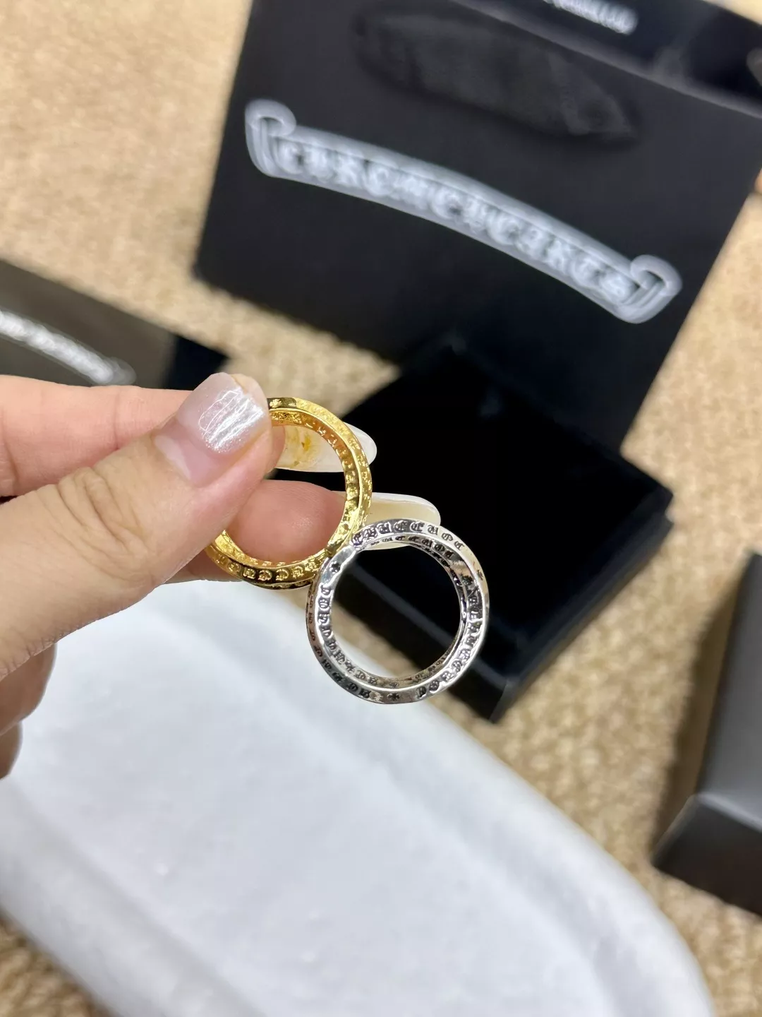 크롬하츠 오픈형 조절 크로스 포인트 링 상세 이미지 5