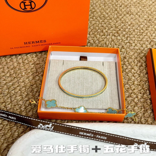 에르메스 H 이니셜 뱅글 오화 팔찌 2종 세트