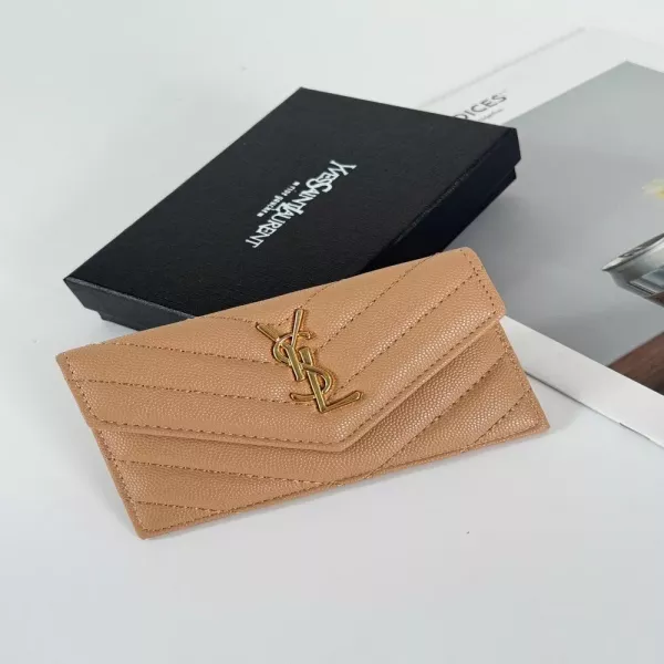 입생로랑 퀼팅 YSL 플랩 지퍼 카드지갑