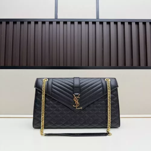 입생로랑 퀼팅 YSL 금속 로고 체인 숄더백