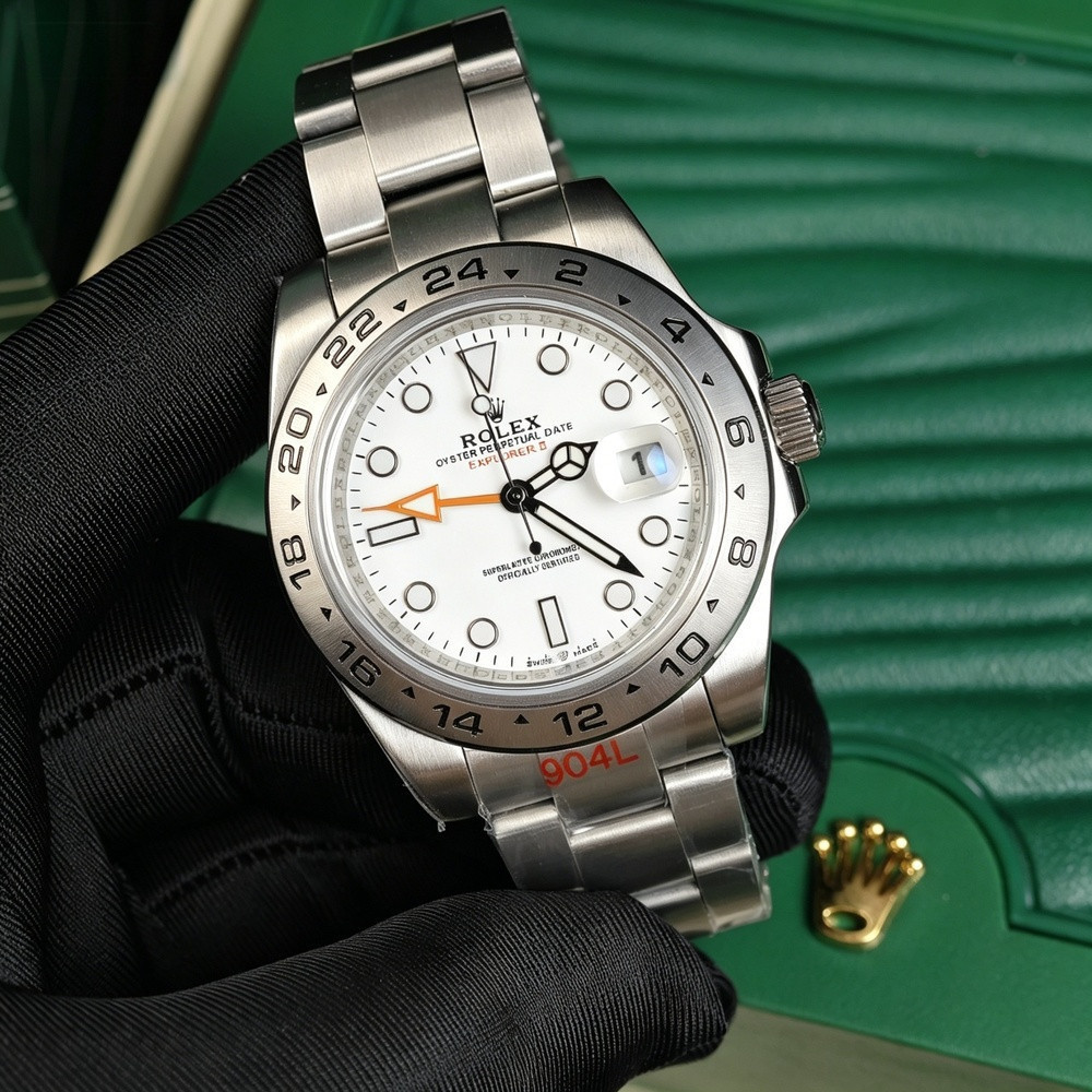 롤렉스 익스플로러 II 화이트 다이얼 42mm 오토매틱 워치