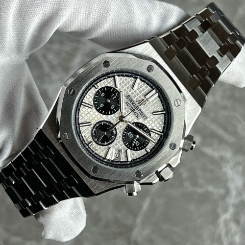 오데마피게 로열오크 41mm 스테인리스 오토매틱 크로노그래프 워치