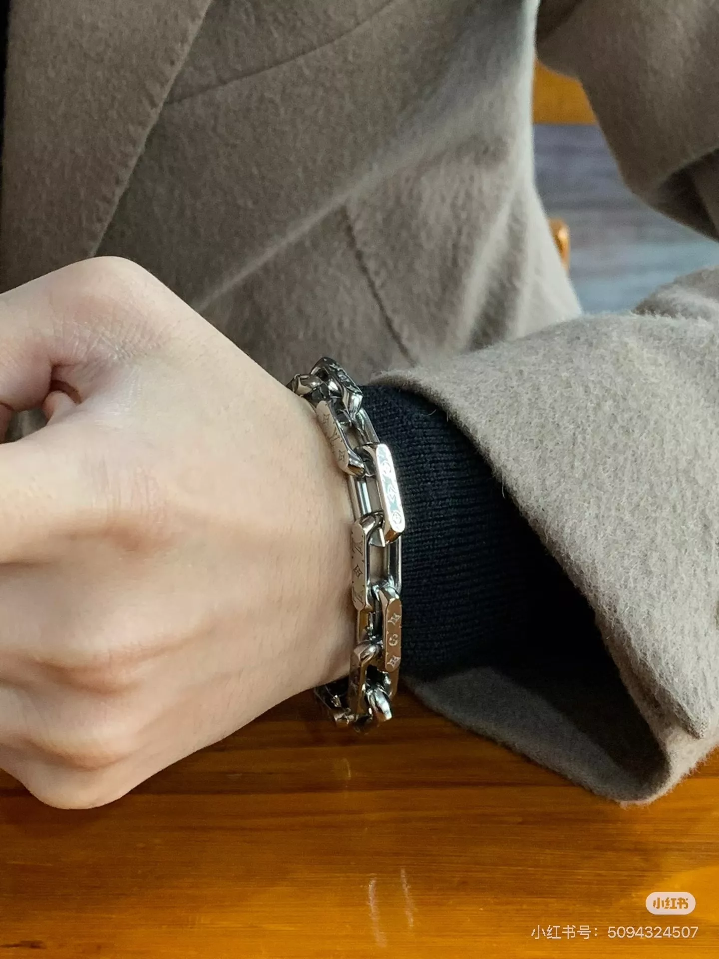 루이비통 모노그램 체인 버클 21cm 팔찌 상세 이미지 7
