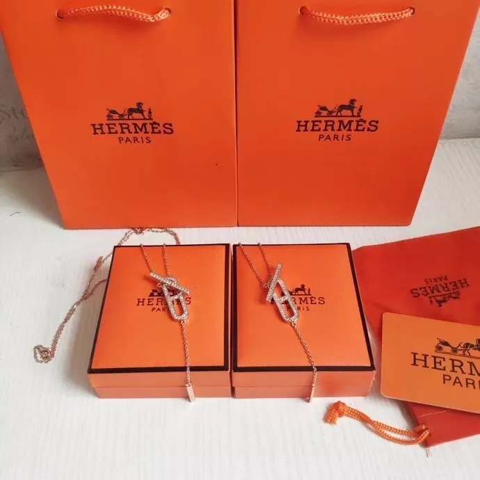 에르메스 돼지코 양면 큐빅 펜던트 목걸이 상세 이미지 6