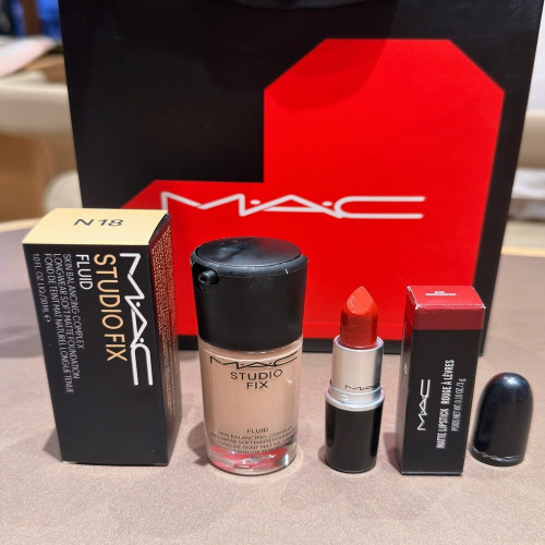 맥 스튜디오 픽스 N18 파운데이션 립스틱 646 메이크업 세트