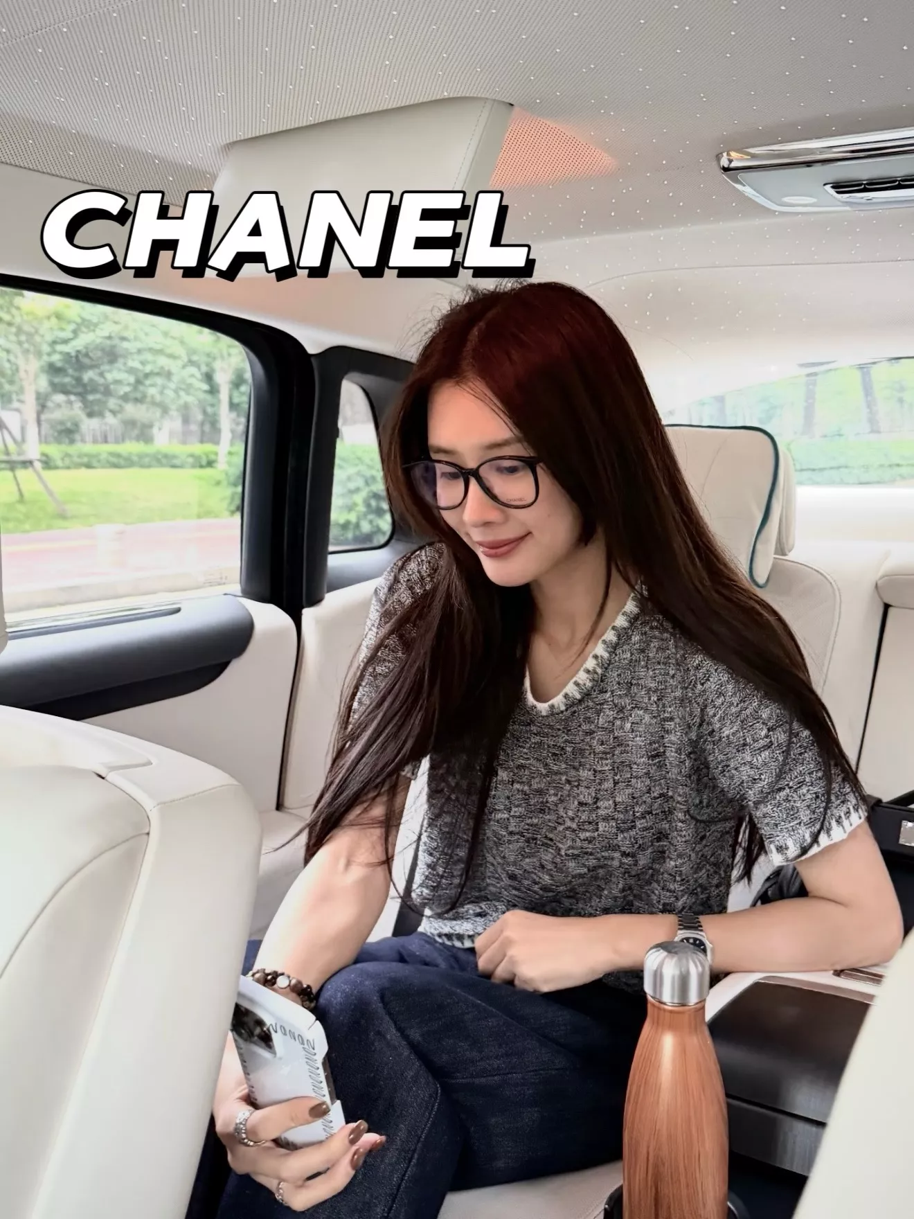 샤넬 텐셀 린넨 블렌드 위빙 텍스처 반소매 니트 상세 이미지 19