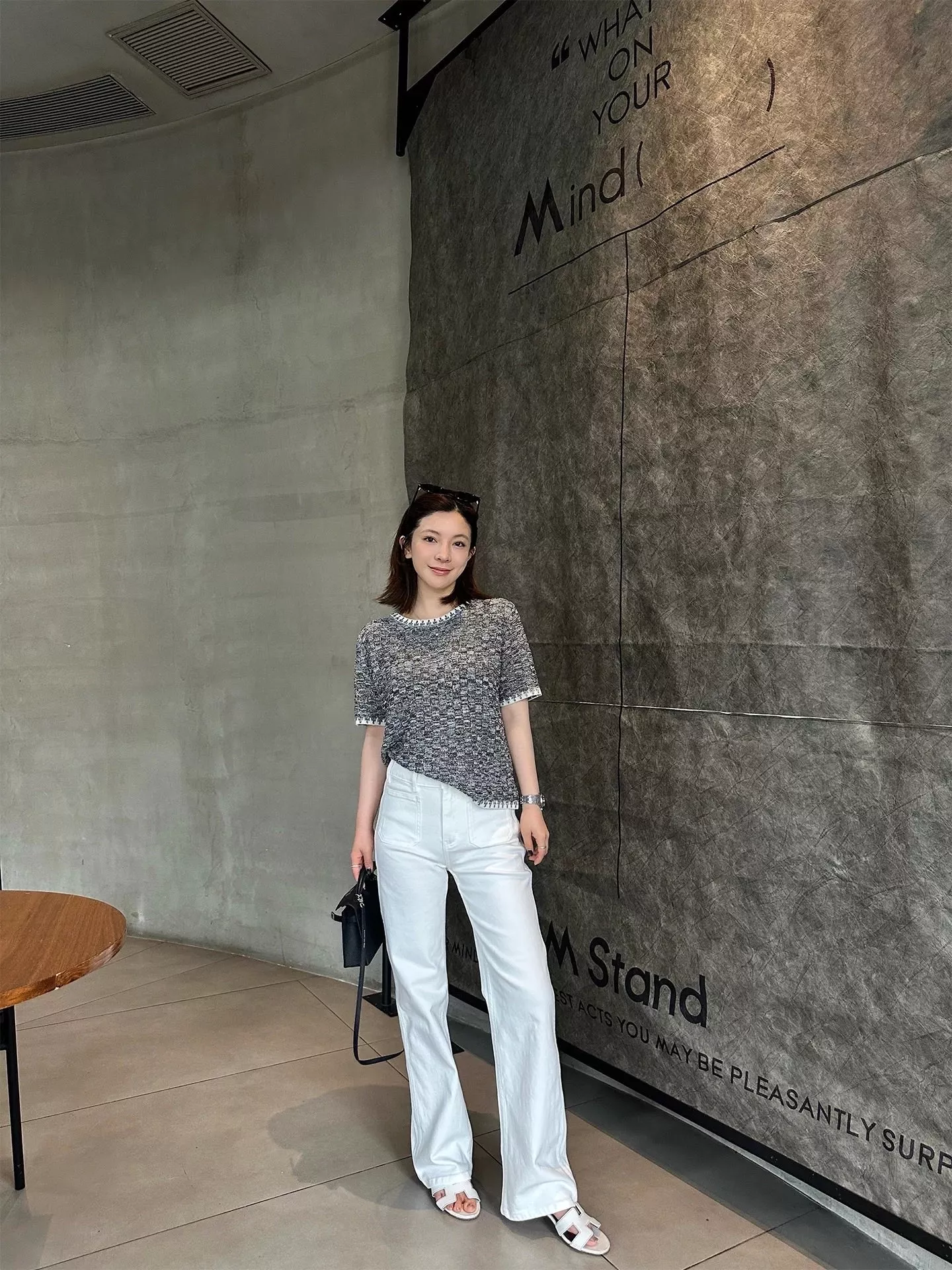 샤넬 텐셀 린넨 블렌드 위빙 텍스처 반소매 니트 상세 이미지 27